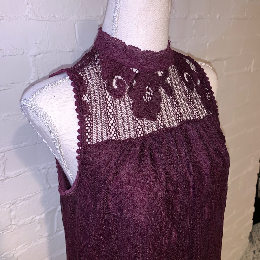 💫 Boho Lace top Shift dress purple/merlot 💫